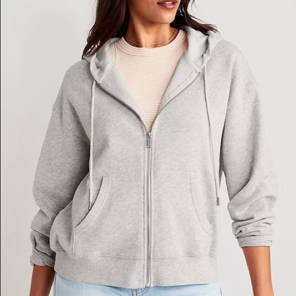 Old Navy Slouchy Fleece Full-Zip Hoodie - Picture 1 of 3